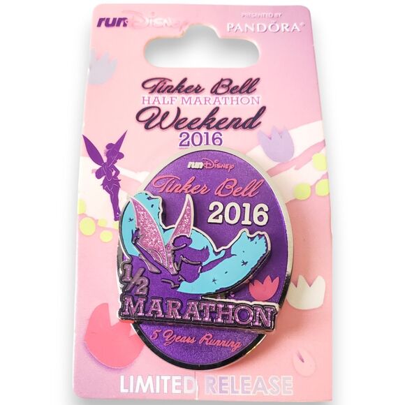 Disney Jewelry - 2016 RunDisney Tinker Bell Half Marathon 5 Year Anniversary Pin Pandora Disney